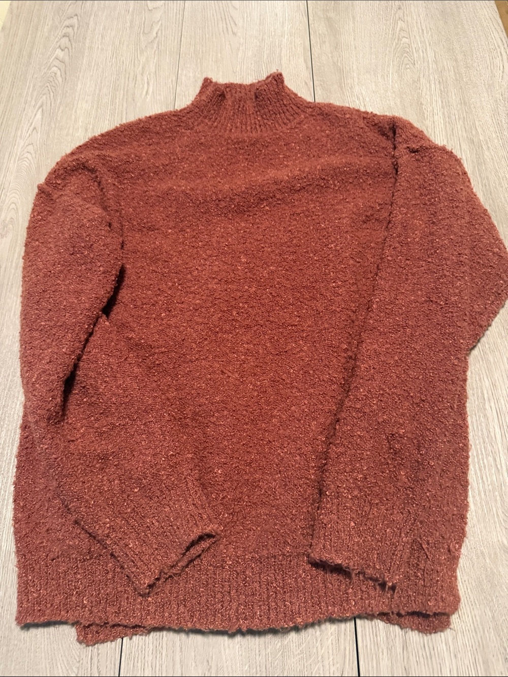 Altar'd State Chunky Turtleneck Sweater in Rust